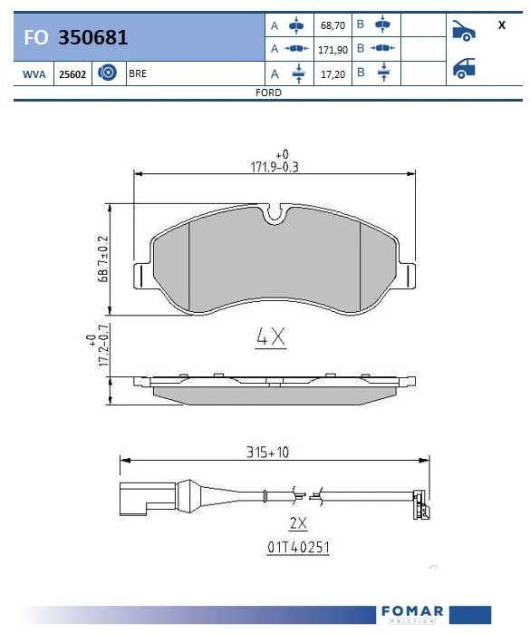 Brake Pad Set, disc brake